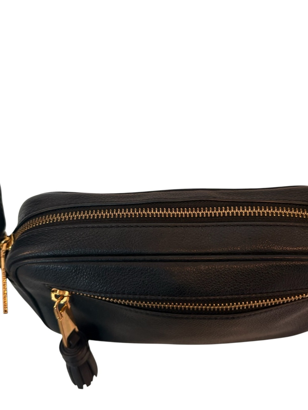 Marc Jacobs Black Leather Zoom Crossbody Bag Black - Picture 8 of 13
